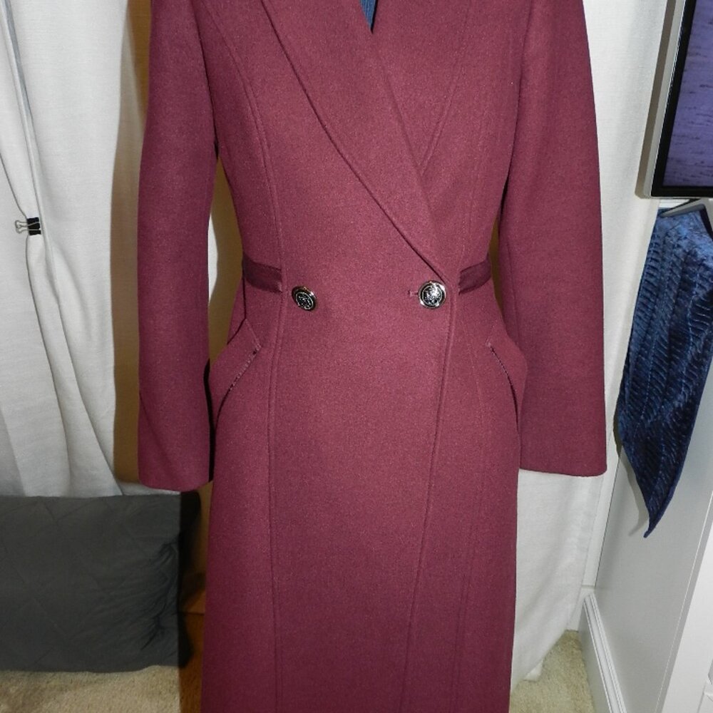 White House Black Market Fashion Coat Port Size XSP - Picture 3 of 11